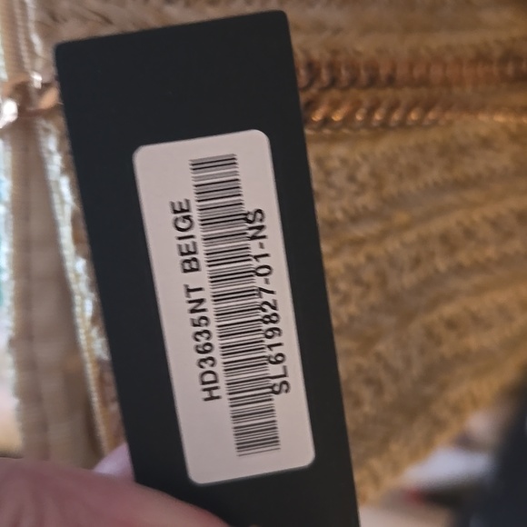 Lulu's Beige Woven Tote with Gold Chains - Picture 13 of 13